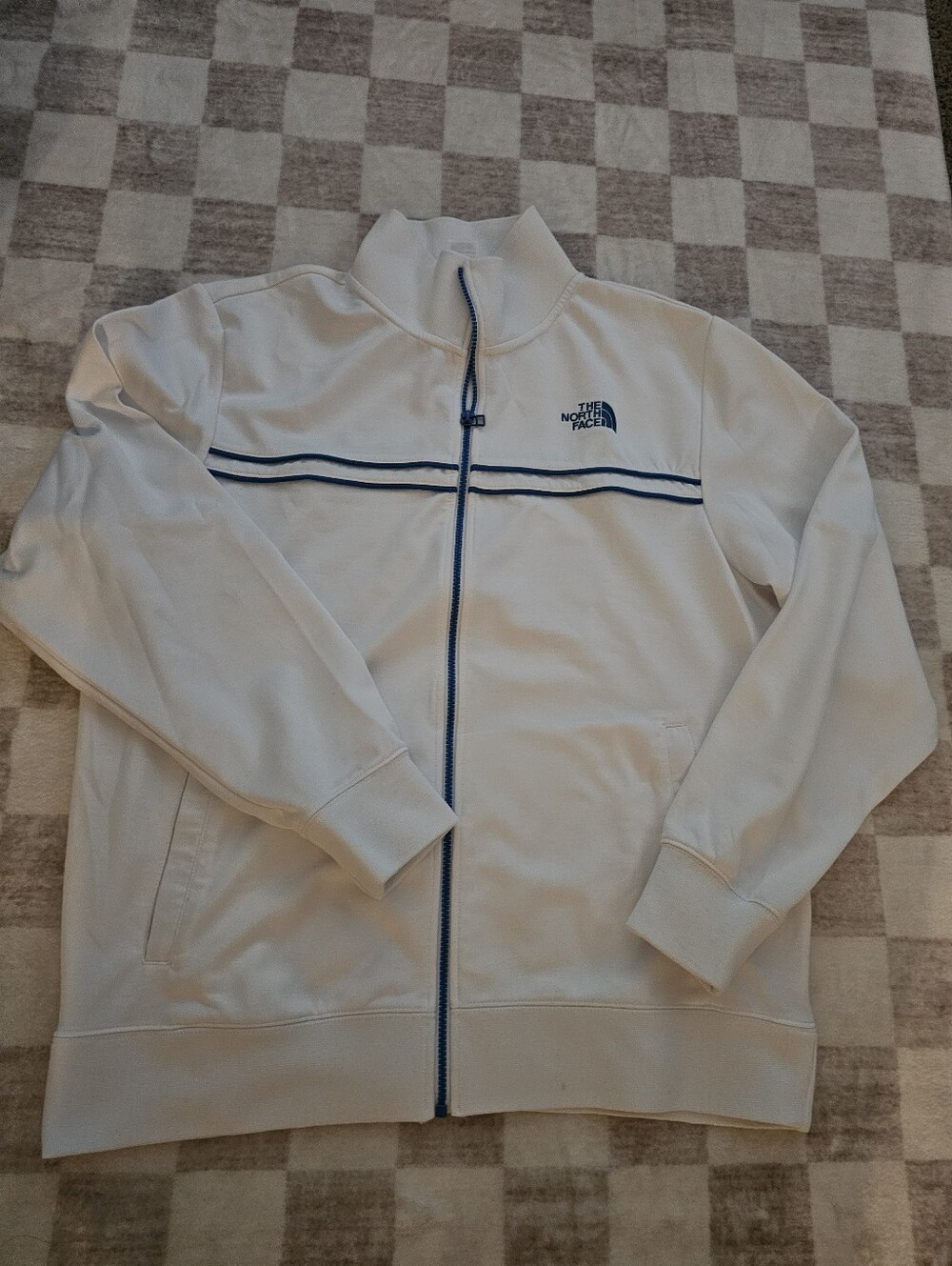 The North Face Men's White Zip-Up Jacket Size L